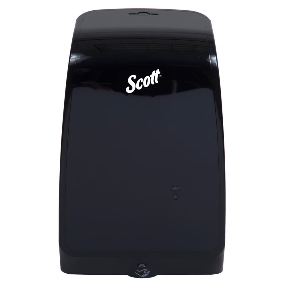 Distributrice automatique de savon à main de grande capacité Scott® Pro™ (32504), distribution sans contact, noire, capacité de 1,2 L, 18,52 cm x 29,69 cm x 10,16 cm (7,29 po x 11,69 po x 4,0 po) (qté 1) - 32504