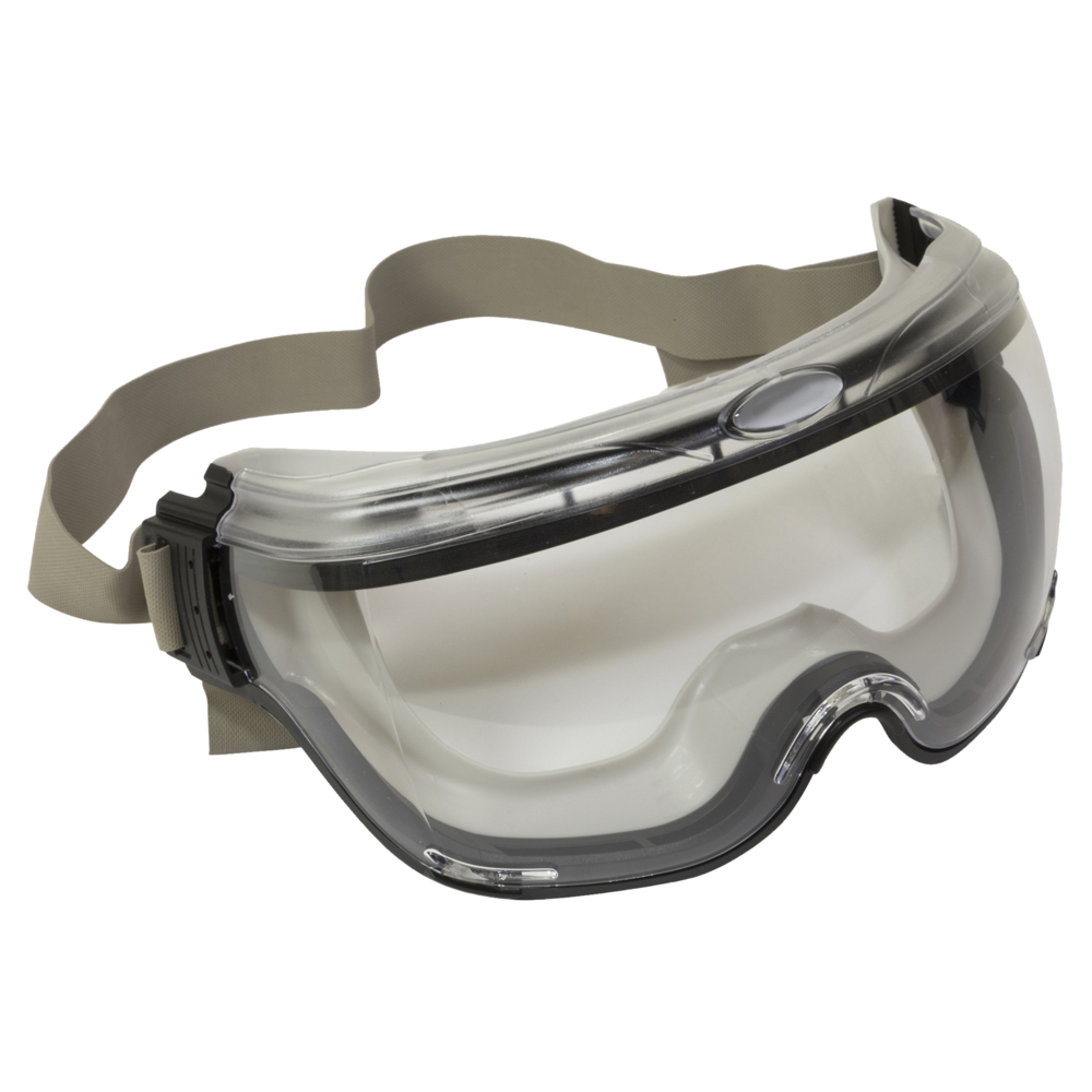 KleenGuard™ V80 Revolution OTG Safety Goggles (18483), Fits Over Glasses, Comfortable Anti-Fog Clear Lens, Black Frame, 30 Pairs / Case - 18483