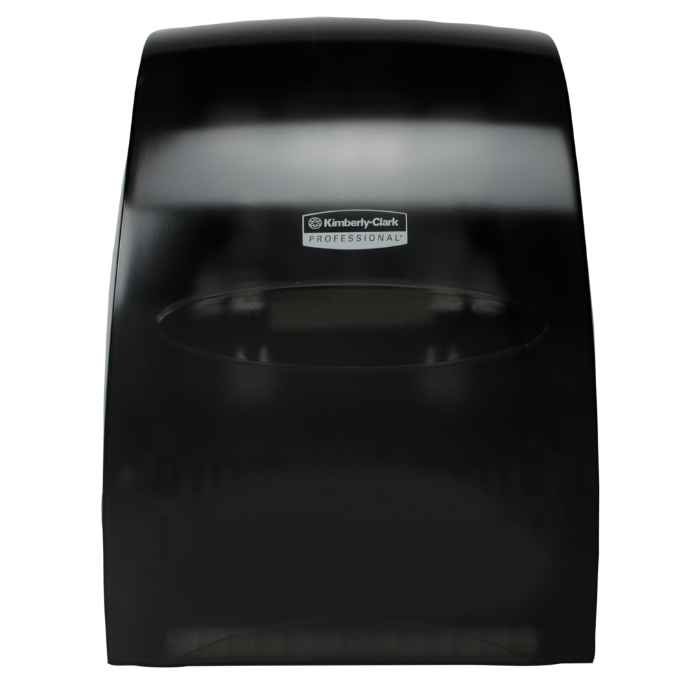 Kimberly-Clark Professional™ Sanitouch Manual Hard Roll Towel Dispenser (09990), Black, for 1.5" Core Roll Towels, 12.63" x 16.13" x 10.2" (Qty 1) - 09990