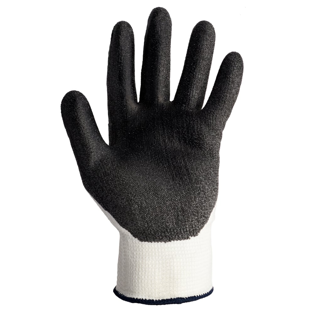 Gants économiques résistants aux coupures de niveau 3 KleenGuard G60 (42549), noirs et blancs, TTG (11), 60 paires/caisse (120 chaque), 12 paires/sac, 5 sacs - 42549