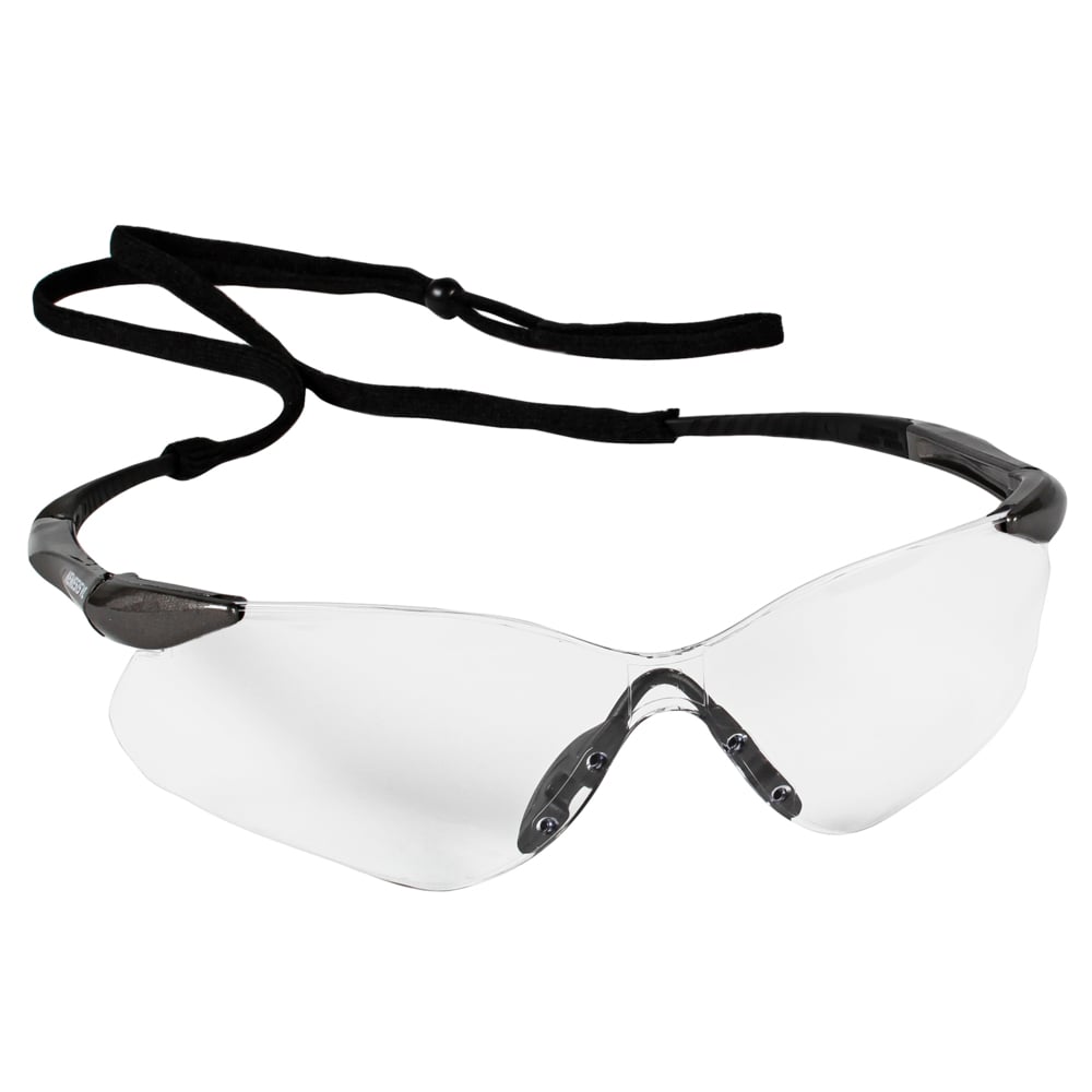 KleenGuard™ Nemesis™ VL Safety Glasses (29111), with Anti-Fog Coating, Clear Lenses, Gunmetal Frame, Unisex for Men and Women (Qty 12) - 29111