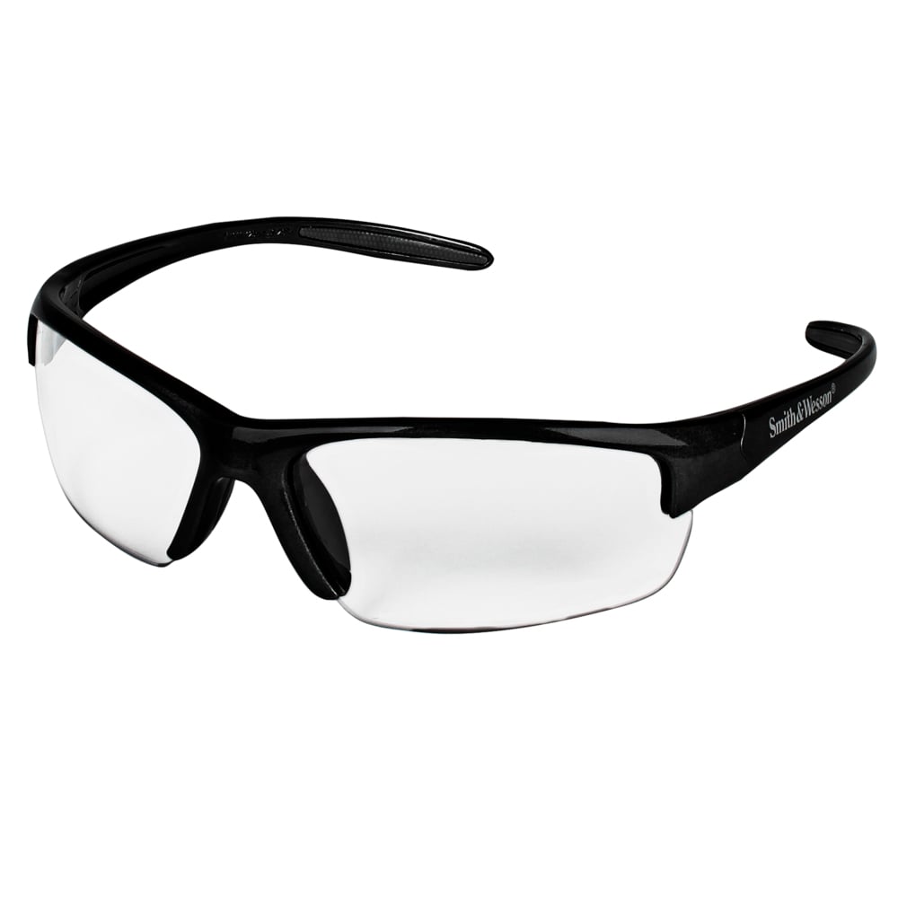 Smith & Wesson® Equalizer Safety Glasses (21296), with Anti-Fog Coating, Clear Lenses, Gunmetal Frame, Unisex for Men and Women (Qty 12) - 21296