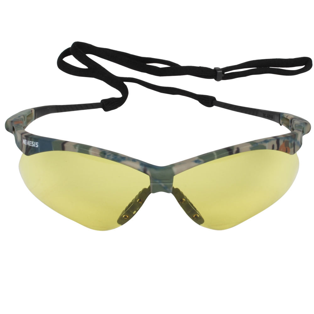 KleenGuard™ V30 Nemesis Safety Glasses (22610), Amber Anti-Fog Lens, Camo Frame, 12 Pairs / Case - 22610