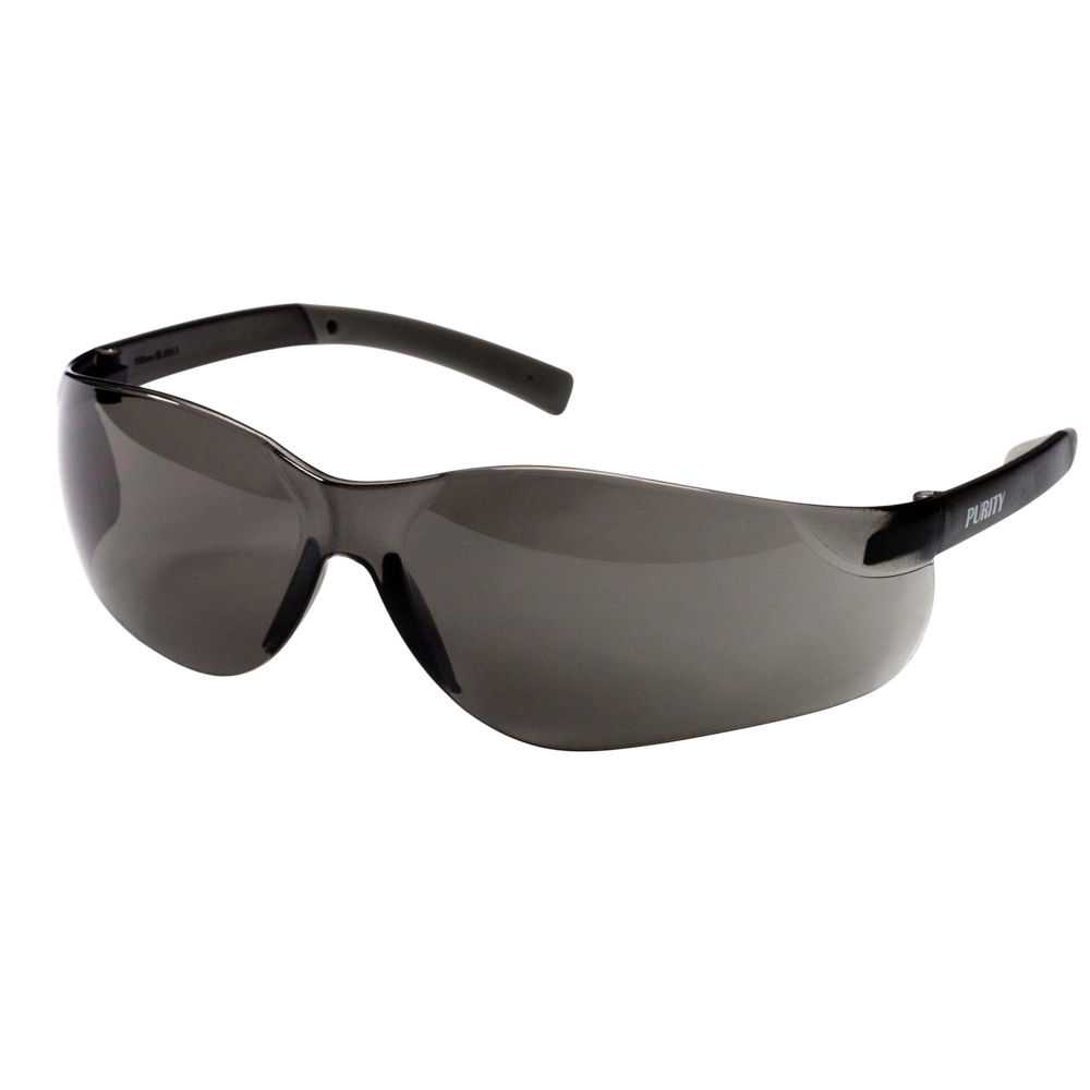 KleenGuard™ V20 Purity™ Safety Glasses (25652), Hardcoated, Smoke Lenses, Smoke Frame, UV Protection, Unisex for Men and Women (Qty 12) - 25652
