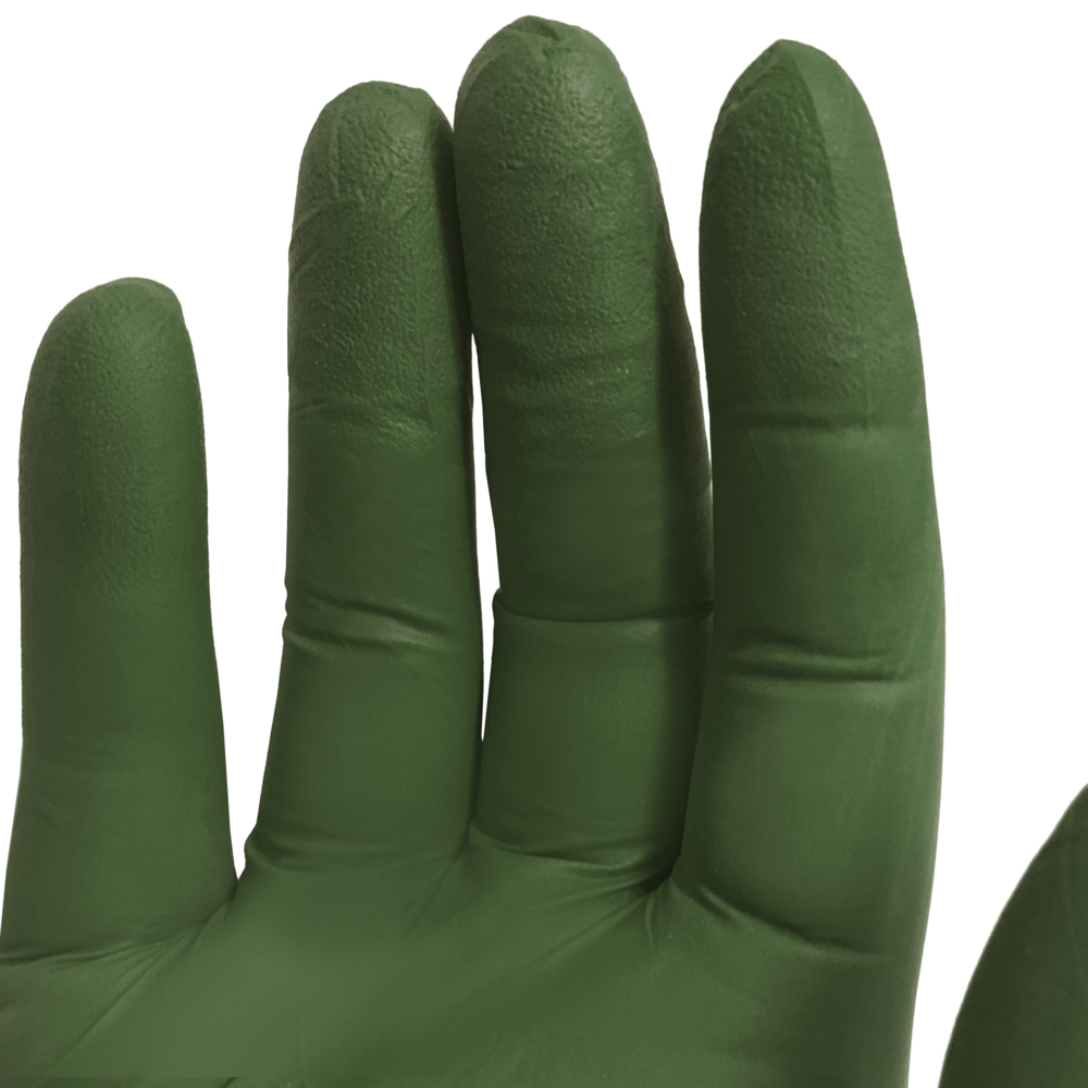 Gants d’examen en nitrile vert forêt de Kimberly-Clark (43446), 3,5 mil, ambidextres, 9,5 po, grands, 200 gants en nitrile/boîte, 10 boîtes/caisse, 2 000/caisse - 43446