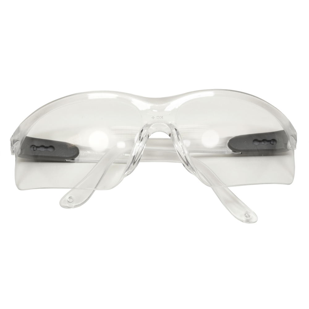Protection des yeux Envision de KleenGuard (14470), lunettes économiques, protection contre les rayons UV, verres transparents, branches argentées extensibles en trois points, 12 paires/caisse - 14470