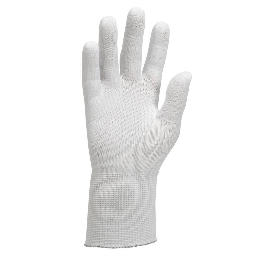 KleenGuard™ G35 Inspection Gloves (38717), Seamless, 100% Nylon Knit, Ambidextrous, White, Small, 120 Pairs / Case, 10 Bags of 12 Pairs - 38717