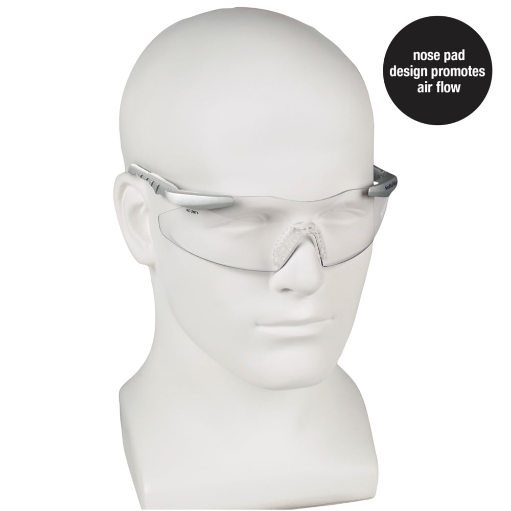 Smith & Wesson® Magnum® 3G Safety Glasses (19961), Clear Lenses, Platinum Frame, Unisex for Men and Women (Qty 12) - 19961