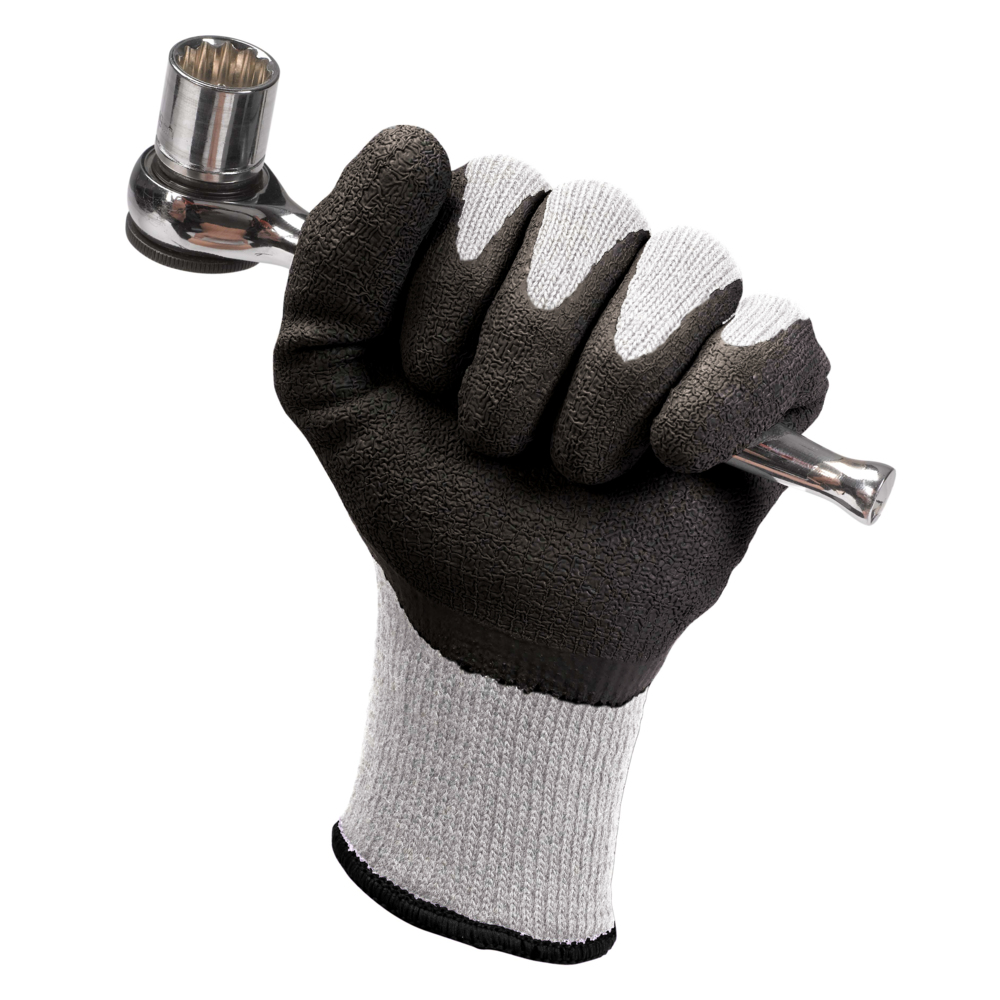 Gants économiques résistants aux coupures de niveau 3 KleenGuard G60 (38690), noirs et blancs, moyens, 12 paires/sac, 1 sac - 38690