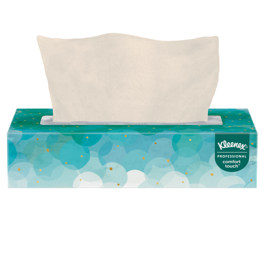 Kleenex® Professional Facial Tissue for Business (21005), Flat Tissue Boxes (100 Tissues/Box, 6 Bundles of 5 Boxes/Case, 3,000 Tissues/Case) - 21005