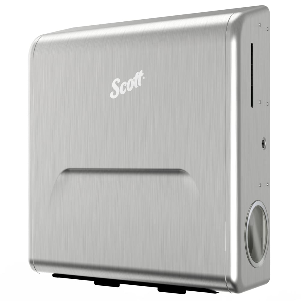 Scott® Pro™ Stainless Steel Recessed Hard Roll Towel Narrow Dispenser Housing (31498), without Trim Panel, Module sold seperately, 10.75" x 15.37" x 4.0" (Qty 1) - 31498