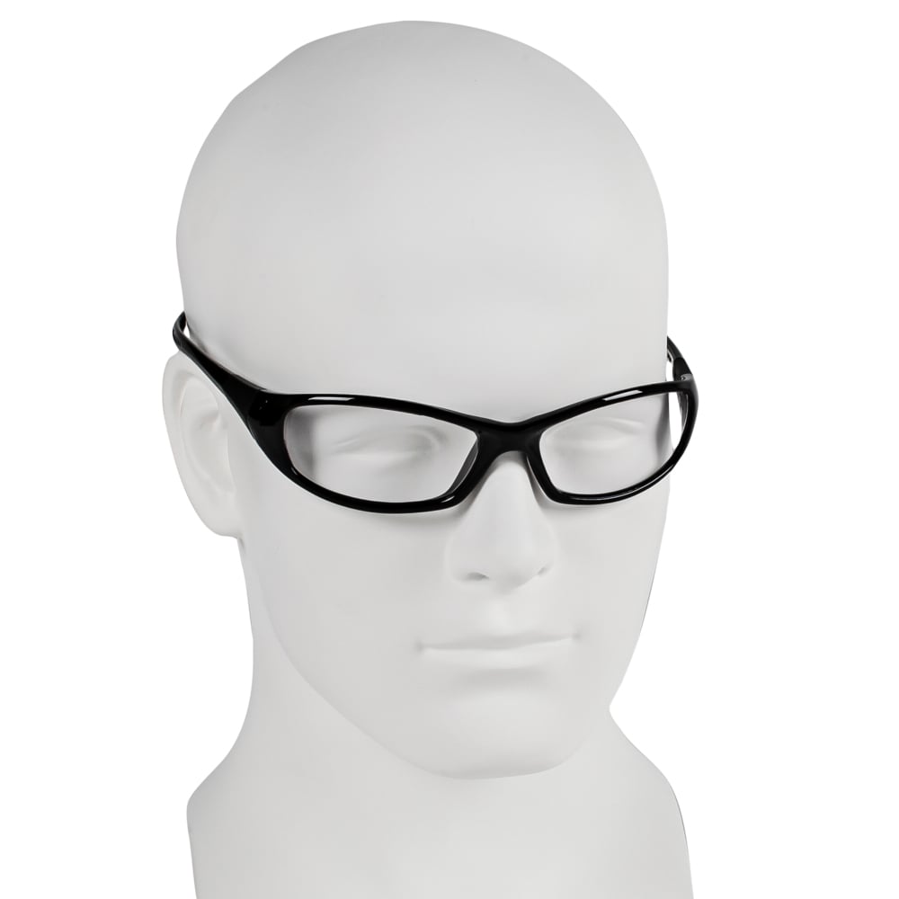 Lunettes de sécurité KleenGuard V40 Hellraiser (20539), verres transparents avec monture noire, 12 paires/caisse - 20539