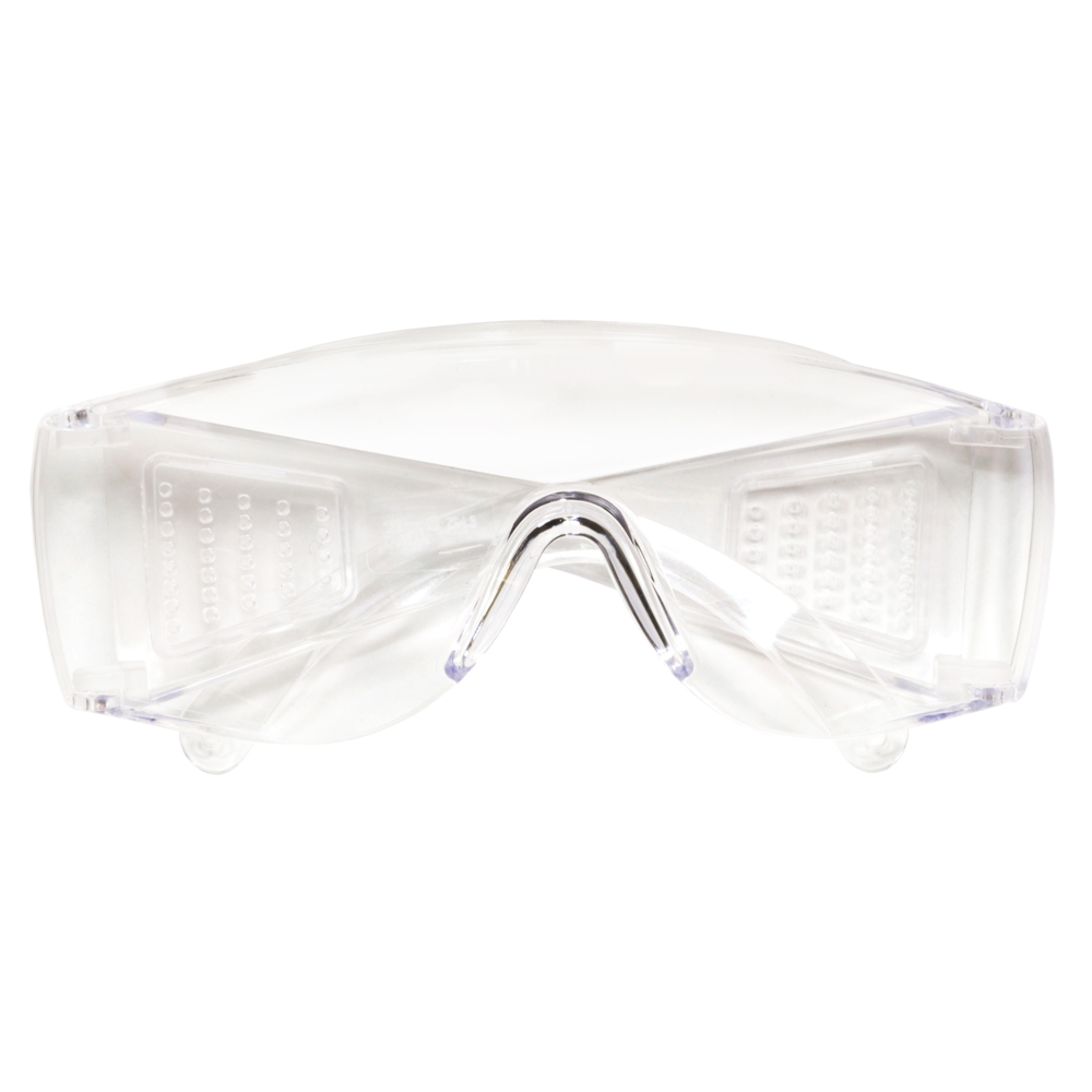 KleenGuard™ V10 Unispec™ II Visitor Safety Glasses (16727), Hardcoated, Clear Lenses, Clear Frame, UV Protection, Unisex for Men and Women (Qty 50) - 16727