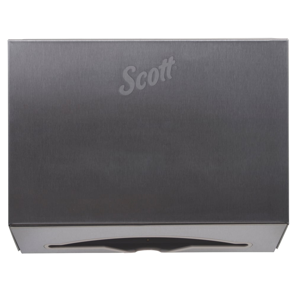 Distributrice d’essuie-mains en papier compacte Scott Scottfold (09216), petite distributrice d’essuie-mains, acier inoxydable - 09216