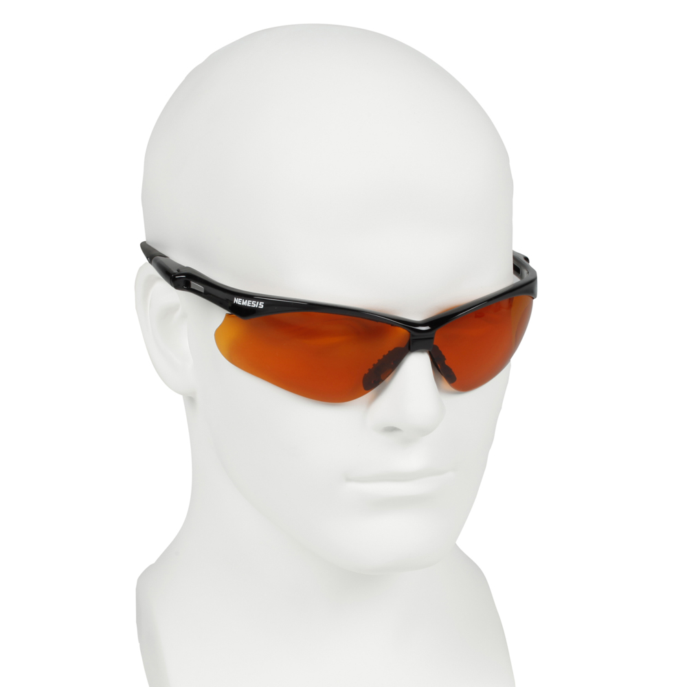 KleenGuard™ Nemesis™ CSA Safety Glasses (20384), Copper Blue Shield Lenses, Black Frame, CSA Certified, Unisex for Men and Women (Qty 12) - 20384