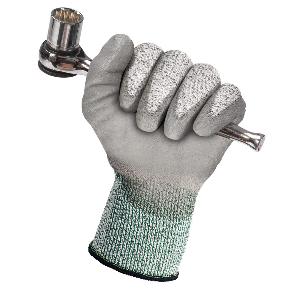 KleenGuard™ G60 Level 3 Economy Cut Resistant Gloves (13824), Grey & Salt & Pepper, Medium, 12 Pairs / Bag, 1 Bag - 13824