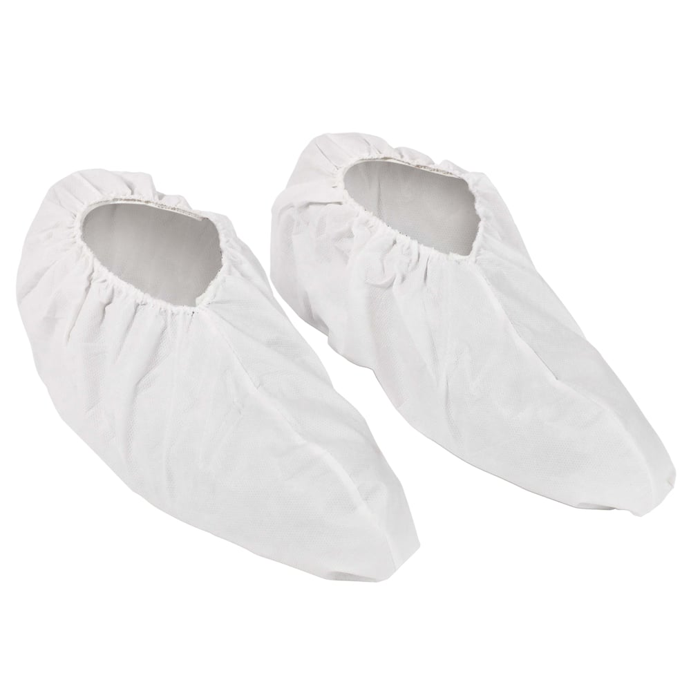 Kimtech™ A8 Unitrax Shoe Covers (39371), Clean Manufacturing, Anti-Skid, White, Universal Size, 300 / Case, 3 Bags, 100 / Bag