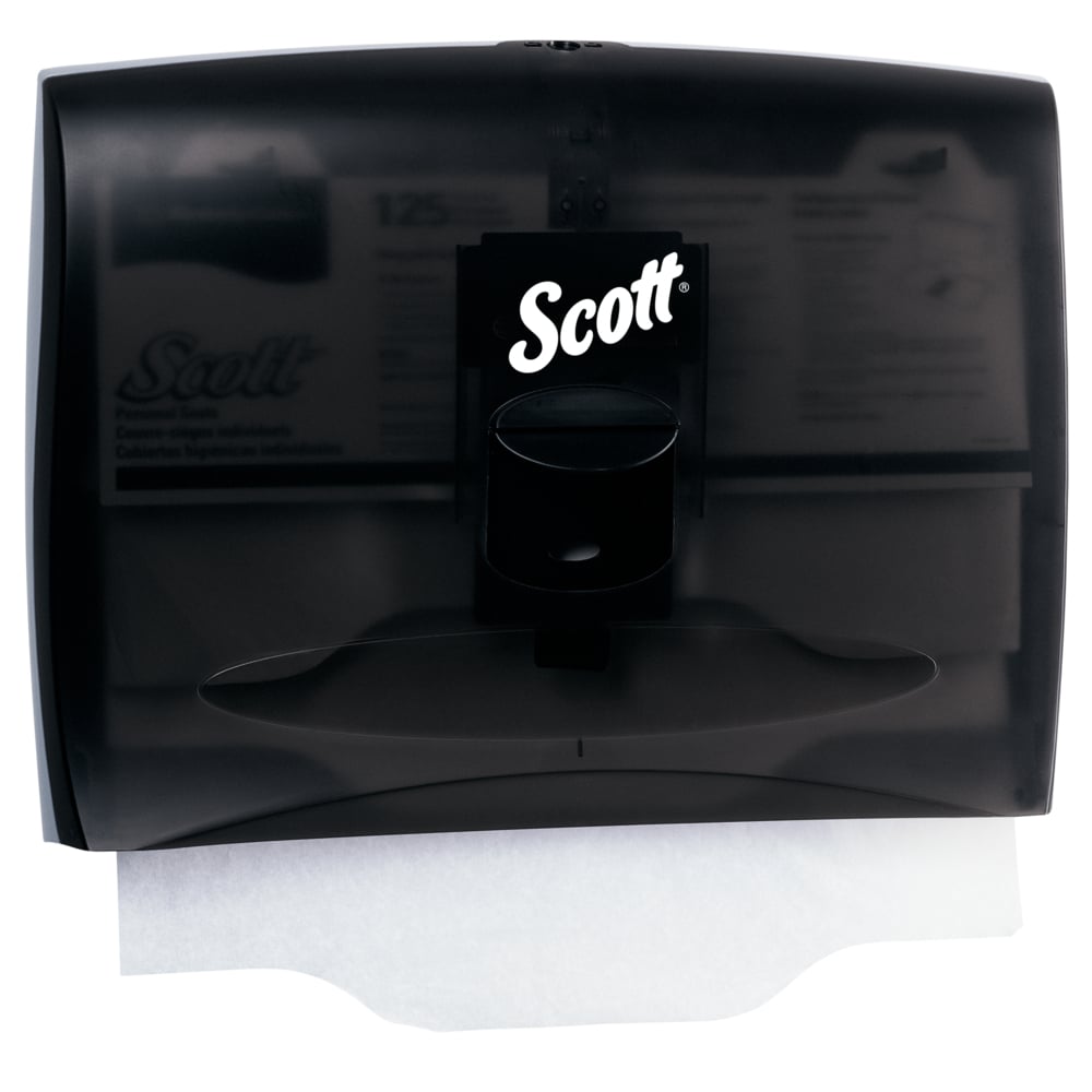 Distributrice de couvre-sièges individuels Scott® (09506), noire, 44,45 cm x 33,66 cm x 5,71 cm (17,5 po x 13,25 po x 2,25 po) (qté 1) - 09506