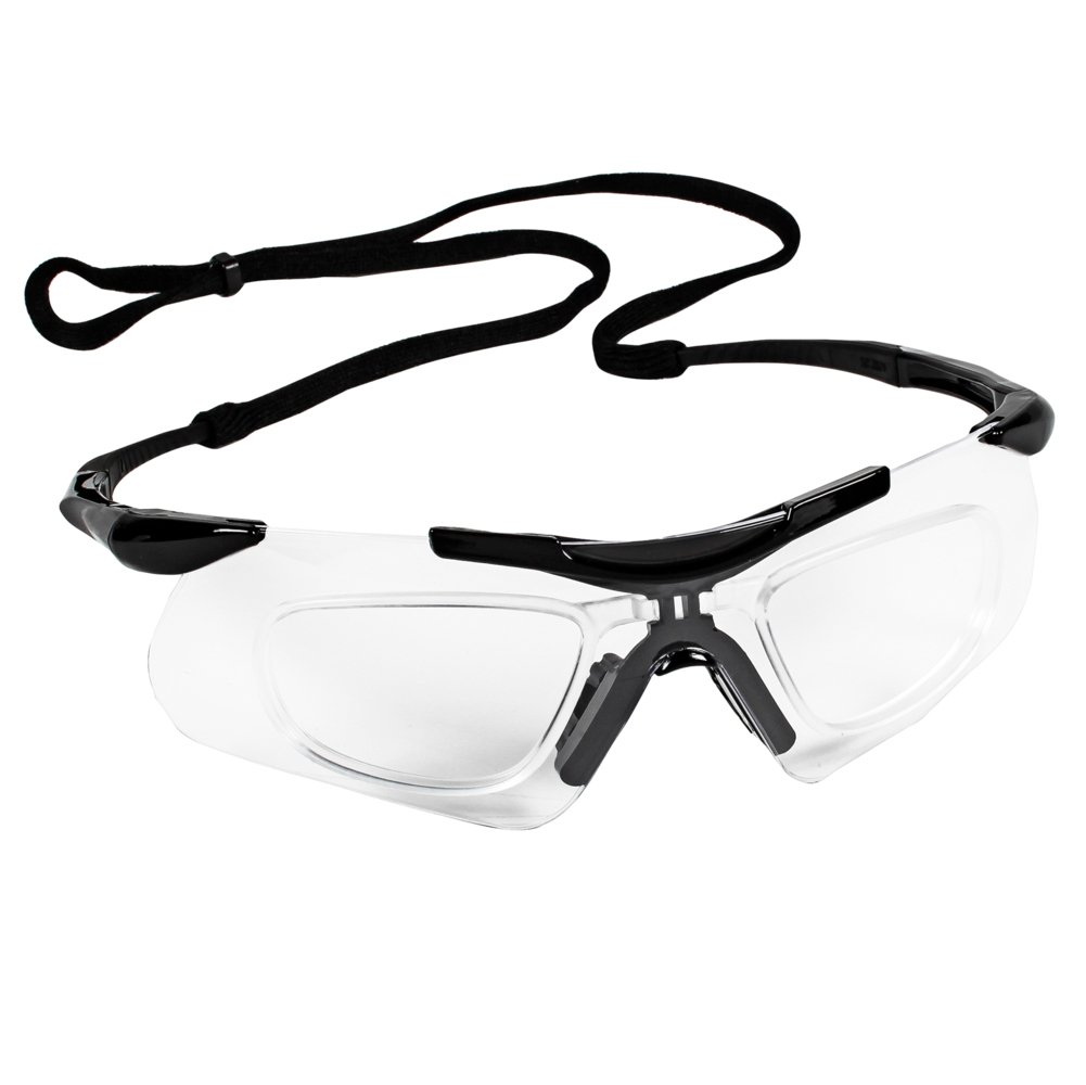 KleenGuard™ V60 Nemesis Safety Glasses with Rx Inserts (38503), Clear Anti-Fog Lenses with Black Frame, 12 Pairs / Case - 38503