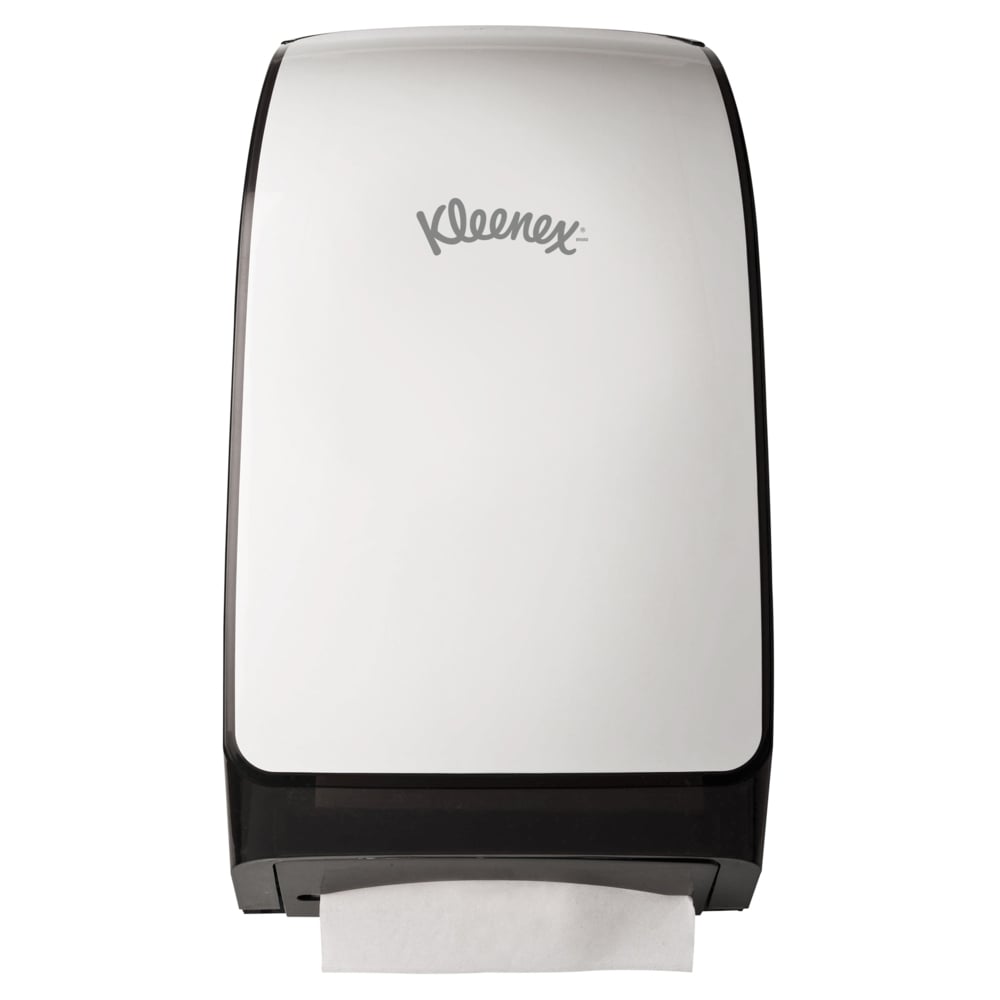 Kleenex® Premiere Folded Towel Dispenser (39640), White, 10.66" x 5.48" x 18.79" (Qty 1) - 39640