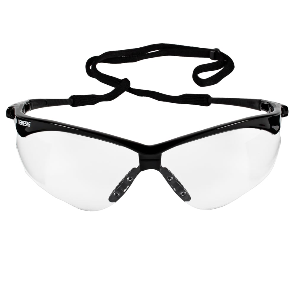 KleenGuard™ Nemesis™ CSA Safety Glasses (20378), Clear Lenses, Black Frame, CSA Certified, Unisex for Men and Women (Qty 12) - 20378