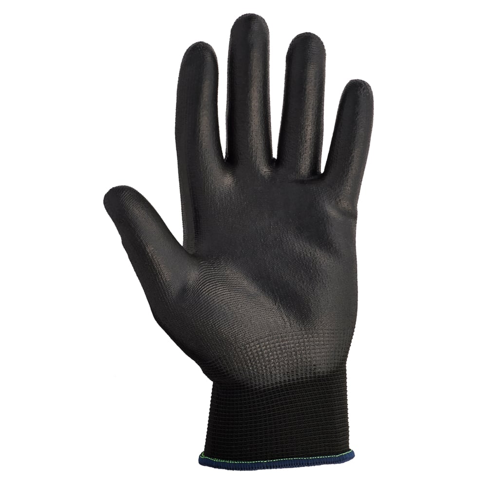 Gants recouverts de polyuréthane KleenGuard G40 (13839), taille 9 (grand), dextérité supérieure, noirs, 12 paires/sac, 5 sacs/boîte - 13839