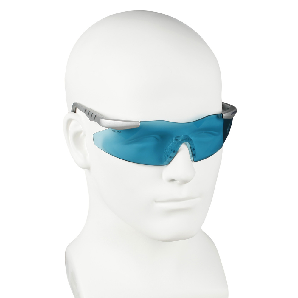 Smith & Wesson® Safety Glasses (19830), Magnum 3G Safety Eyewear, Teal Lenses with Platinum Frame, 12 Units / Case - 19830