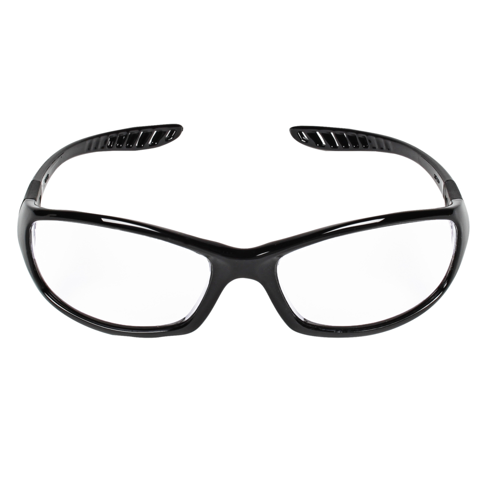 Lunettes de sécurité KleenGuard V40 Hellraiser (25715), verres transparents antibuée avec monture noire, 12 paires/caisse - 28615