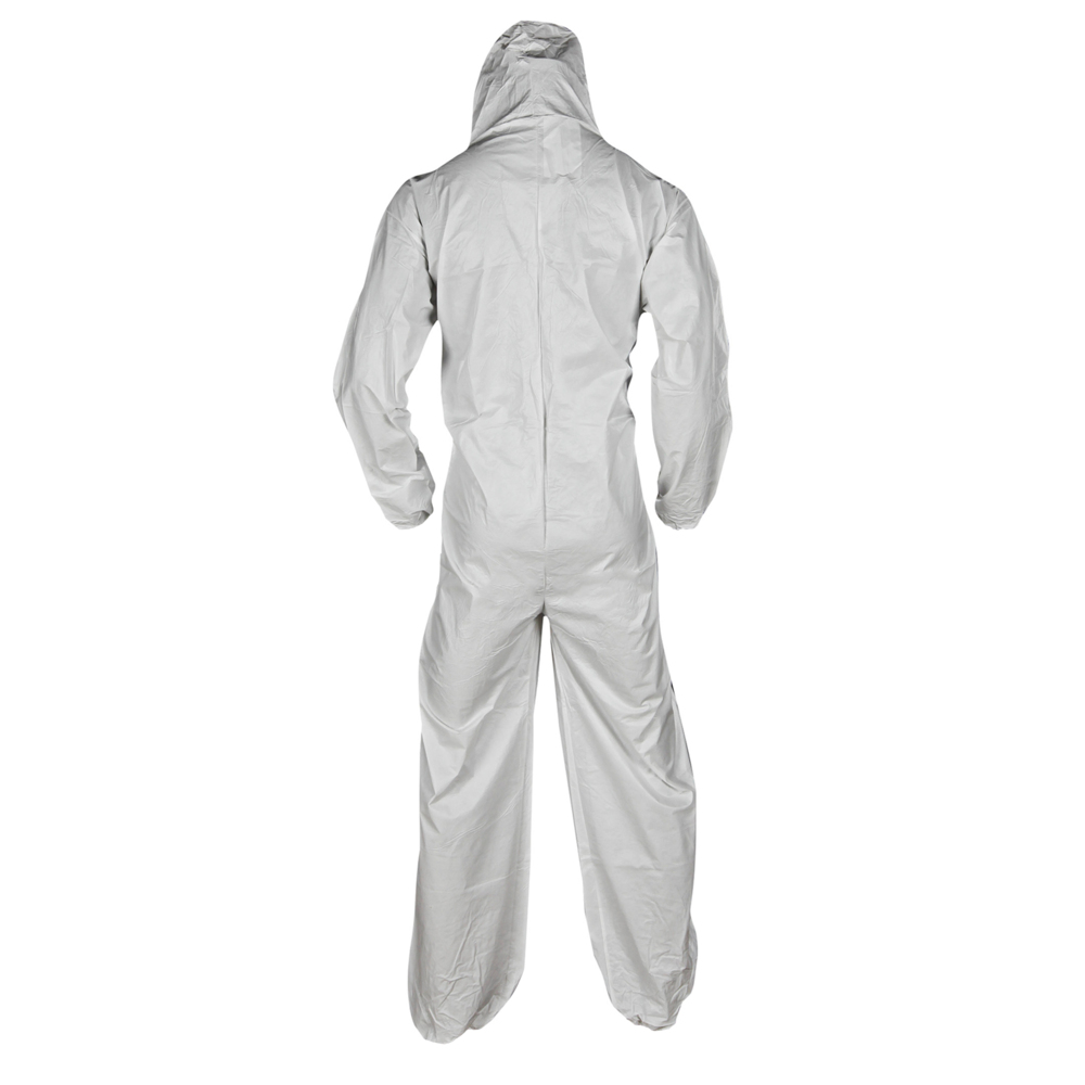 KleenGuard™ A35 Disposable Coveralls (38936), Liquid and Particle Protection, Hooded, White, Small, 25 Garments / Case - 38936