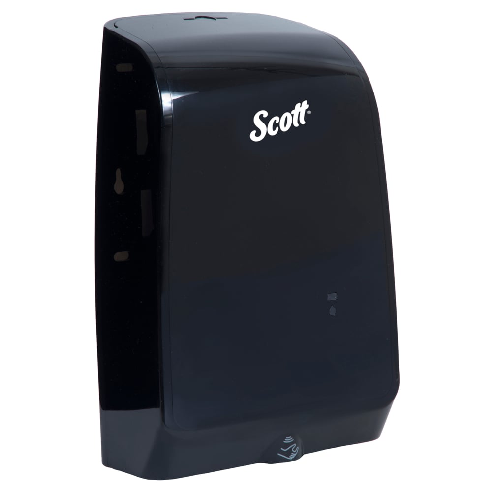 Distributrice automatique de savon à main de grande capacité Scott® Pro™ (32504), distribution sans contact, noire, capacité de 1,2 L, 18,52 cm x 29,69 cm x 10,16 cm (7,29 po x 11,69 po x 4,0 po) (qté 1) - 32504