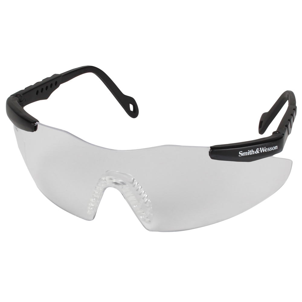 Smith & Wesson® Magnum® 3G Mini Safety Glasses (19822), Clear Lenses, Black Frame, Unisex for Men and Women (Qty 12) - 19822