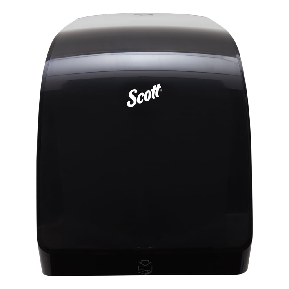 Distributrice manuelle d’essuie-mains en rouleau Scott® Pro™ (34346), noire, pour les essuie-mains Scott® Pro™ avec mandrin bleu, 32,16 cm x 41,76 cm x 23,32 cm (12,66 po x 16,44 po x 9,18 po) (qté 1) - 34346