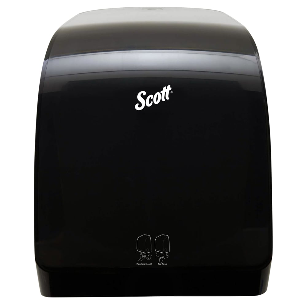 Scott® Pro Automatic Hard Roll Towel Dispenser (34368), Black, for Grey Core Scott® Pro Roll Towels, 12.66" x 16.44" x 9.18" (Qty 1) - 34368