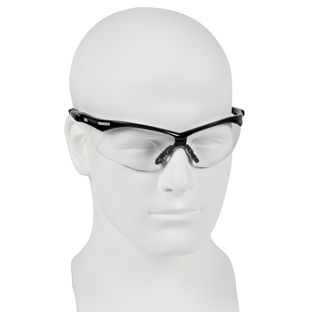 KleenGuard™ Nemesis CSA Safety Glasses (20379), CSA Certified, Clear Anti-Fog Lens with Black Frame, 12 Pairs / Case - 20379