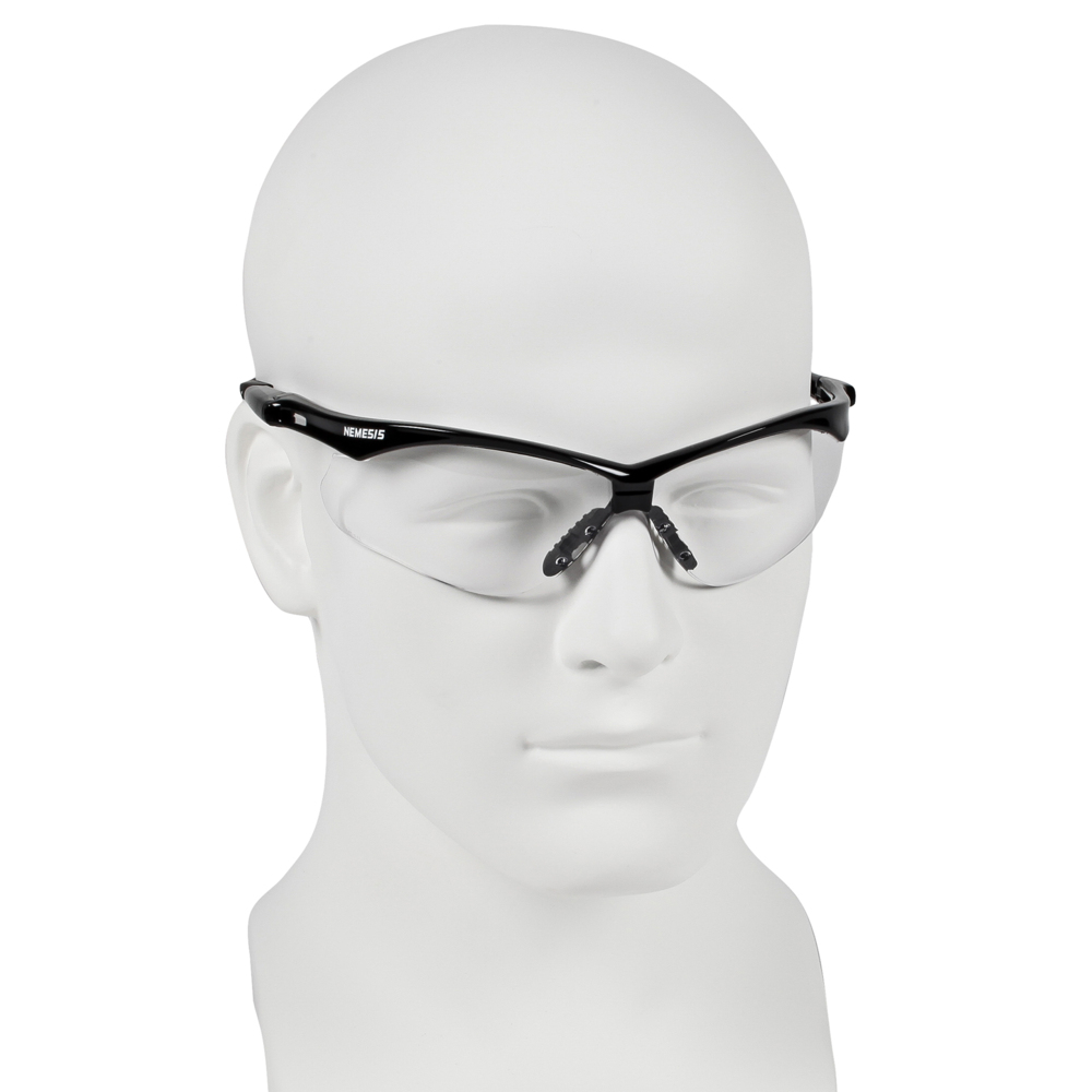 KleenGuard™ Nemesis™ CSA Safety Glasses (20379), with Anti-Fog Coating, Clear Lenses, Black Frame, CSA Certified, Unisex for Men and Women (Qty 12) - 20379