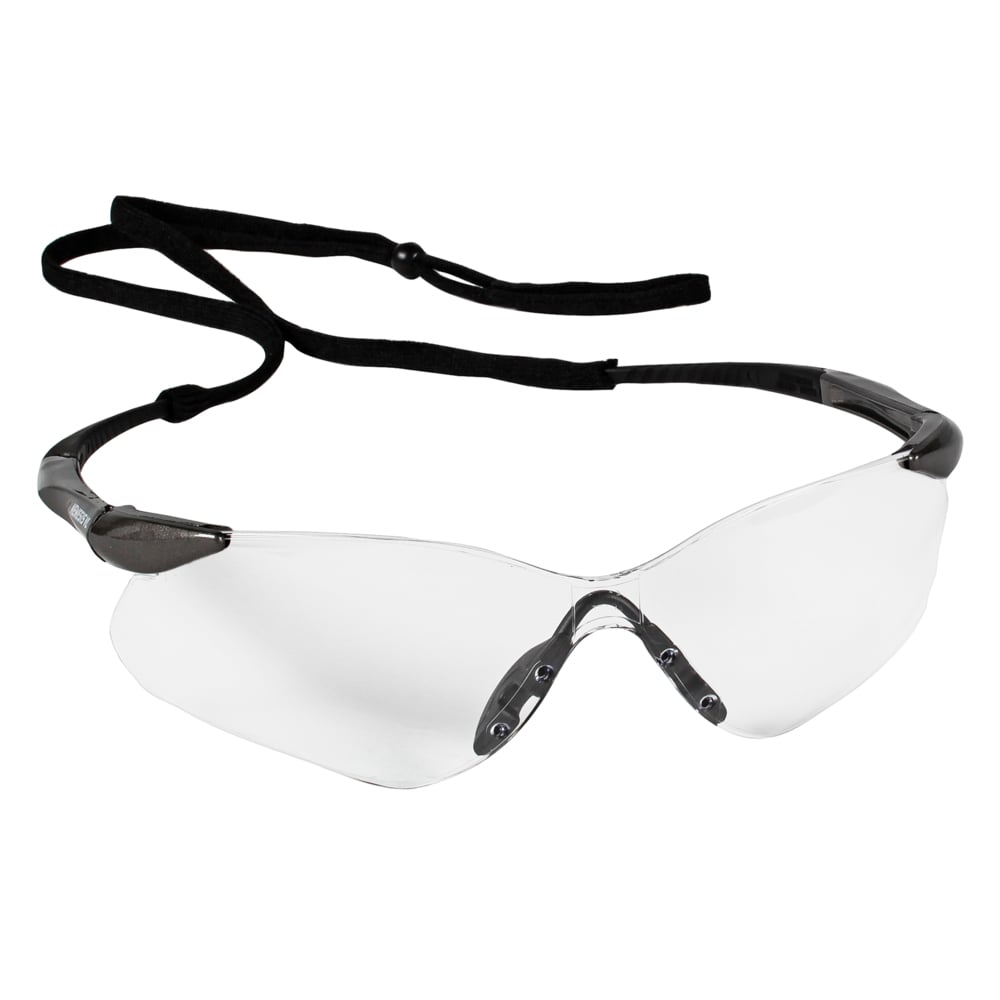 KleenGuard™ Nemesis™ VL Safety Glasses (20470), Clear Lenses, Gunmetal Frame, Scratch Resistant, Unisex for Men and Women (Qty 12) - 20470