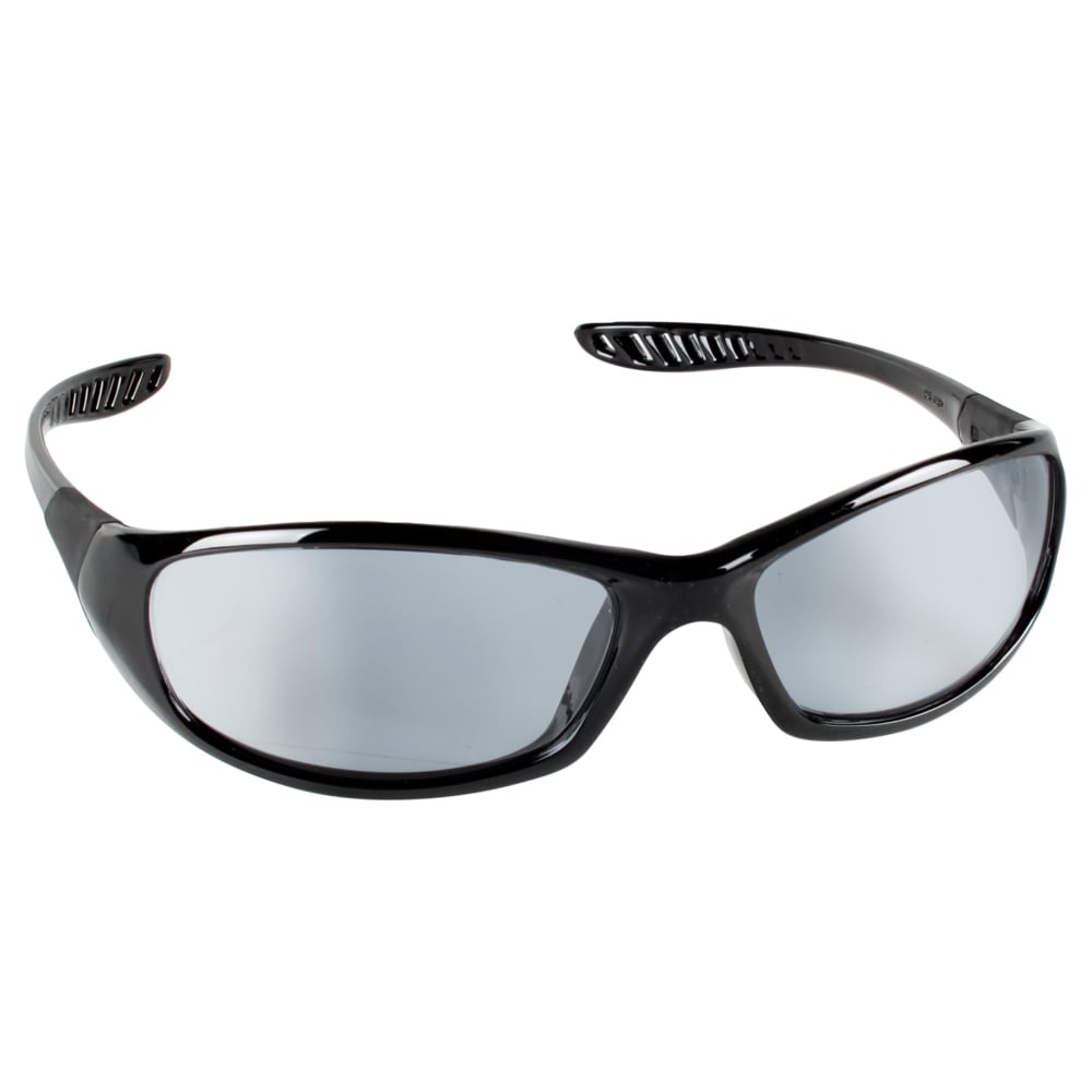 KleenGuard™ V40 Hellraiser™ Safety Glasses (25716), Indoor/Outdoor Lenses, Black Frame, Unisex for Men and Women (Qty 12) - 25716