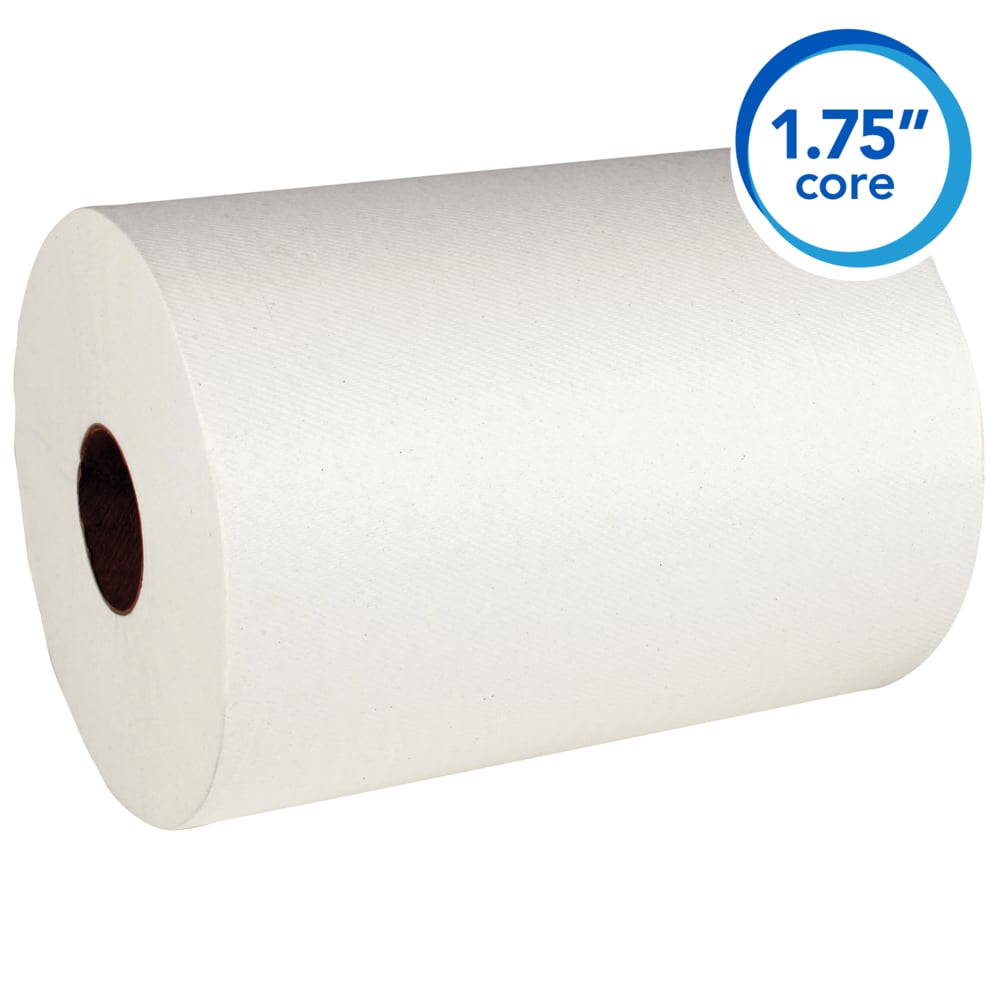 Scott® Slimroll Hard Roll Paper Towels (12388) with Fast-Drying Absorbency Pockets, White, 6 Rolls / Case, 580' / Roll - 12388