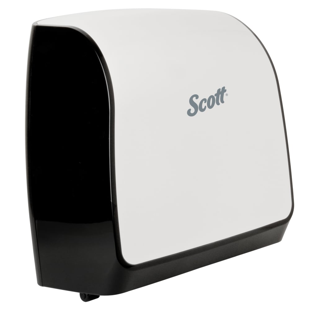 Scott® Pro Manual Hard Roll Towel Dispenser (34367), White, for Grey Core Scott® Pro Roll Towels, 12.66" x 16.44" x 9.18" (Qty 1) - 34367