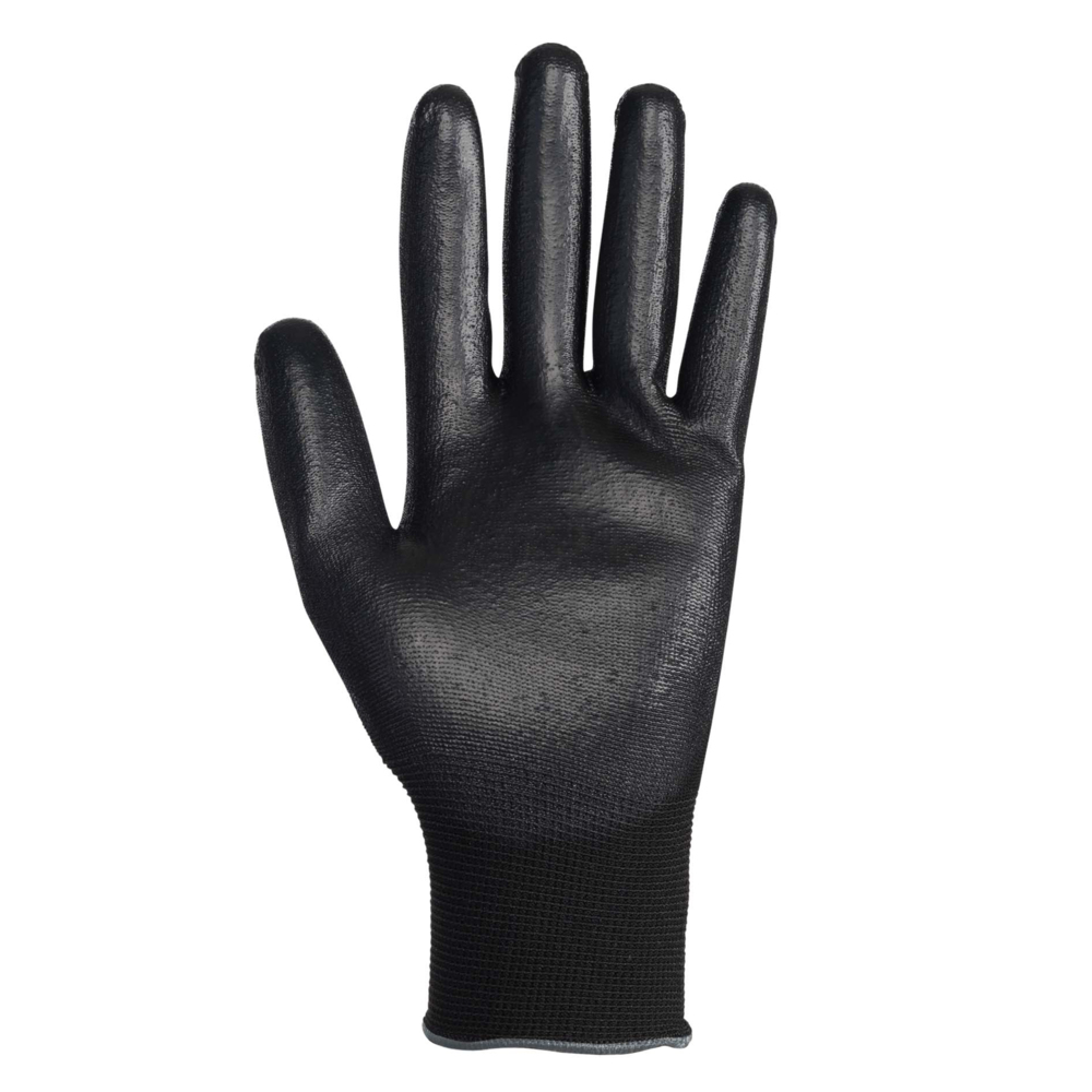 KleenGuard™ G40 Smooth Nitrile Coated Gloves (38430), Size 9.0 (Large), Seamless Knit Back, Level 3 Abrasion Rating, Black, 12 Pairs / Bag, 5 Bags / Case, 60 Pairs - 38430