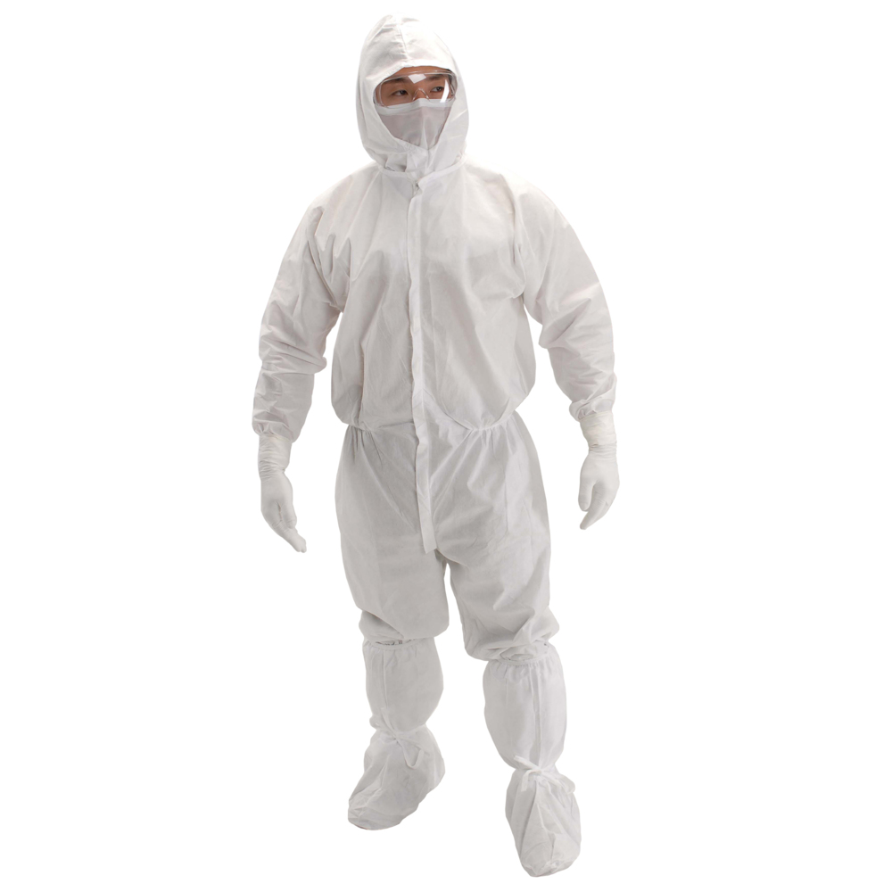 Kimtech™ A5 Sterile Cleanroom Boots (12922), Ties, White, SML / MED, 100 Pairs / 200 Each / Case - 12922