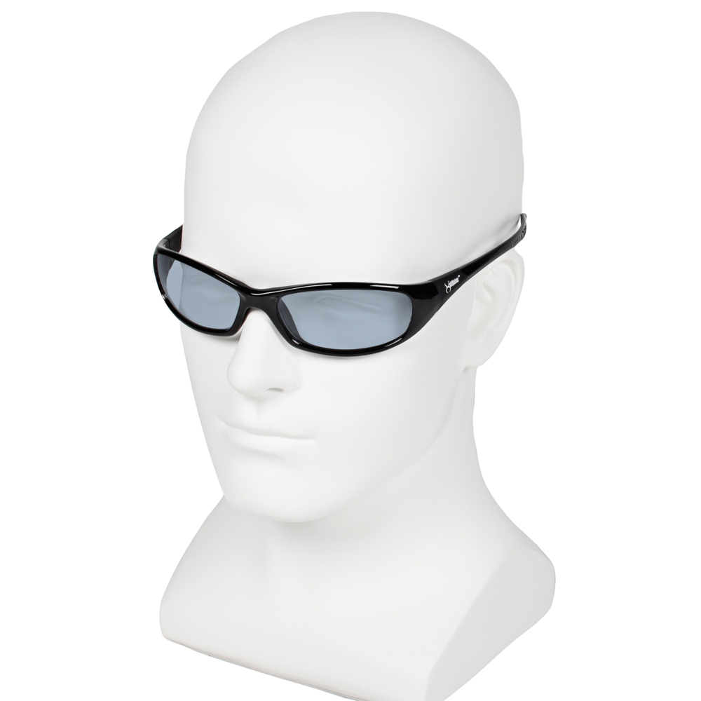 KleenGuard™ V40 Hellraiser™ Safety Glasses (25716), Indoor/Outdoor Lenses, Black Frame, Unisex for Men and Women (Qty 12) - 25716