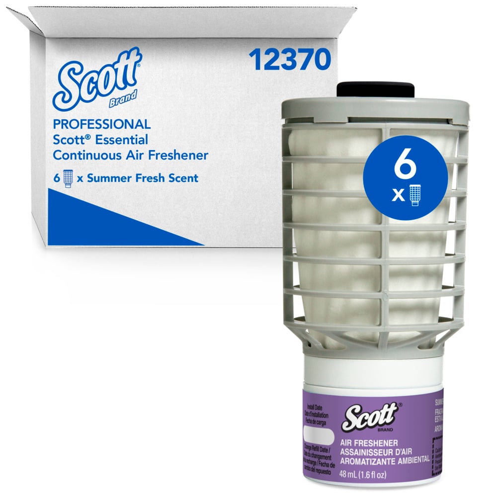 Scott® Essential Continuous Air Freshener (12370), Summer Fresh Scent (6 Refills/Case)