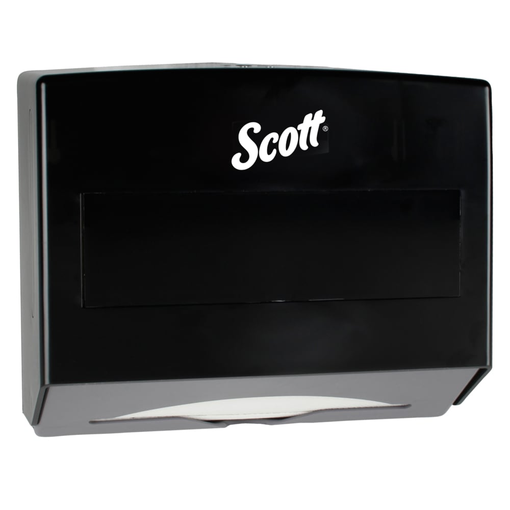 Distributrice d’essuie-mains pliés Scott® Scottfold™ (09215), noire, 27,31 cm x 22,86 cm x 12,07 cm (10,75 po x 9,0 po x 4,75 po) (qté 1) - 09215