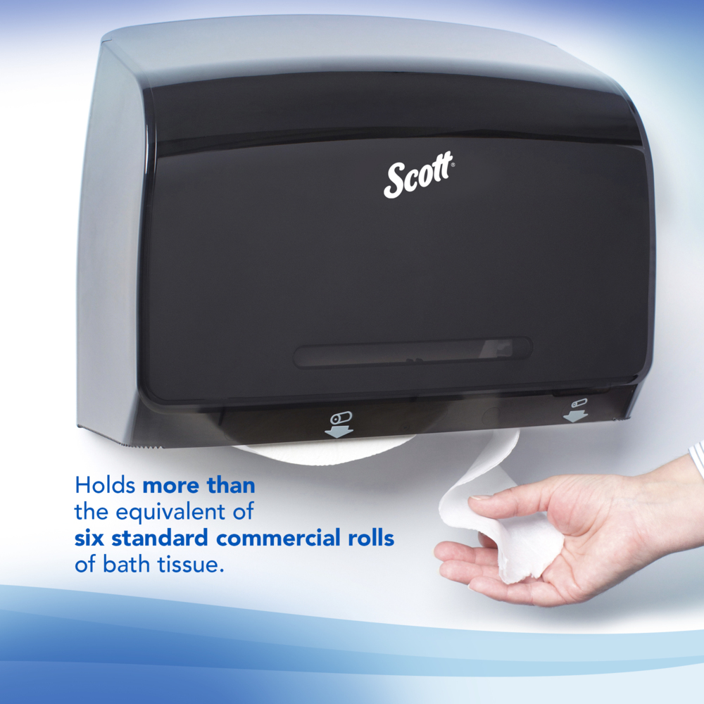 Scott® Pro Coreless Jumbo Roll Toilet Paper Dispenser (34831), Black, 14.13" x 10.39" x 5.87" (Qty 1) - 34831