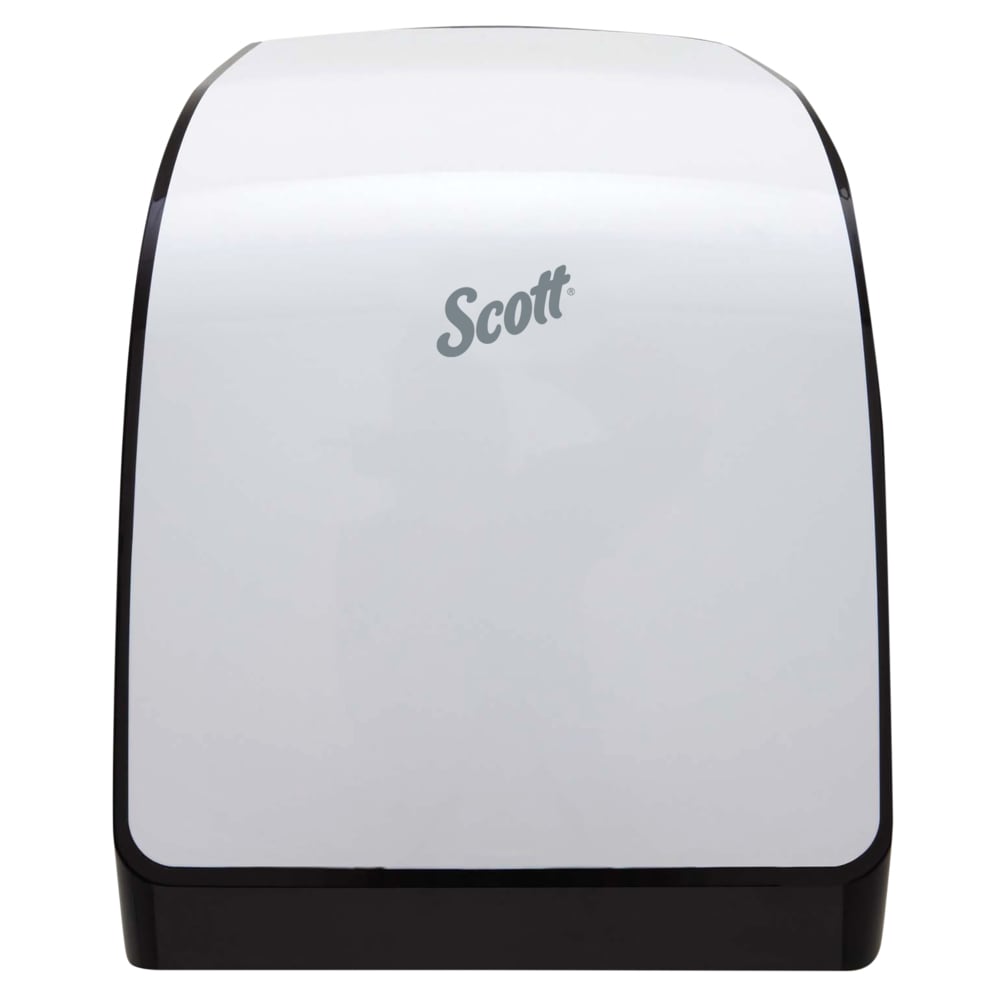 Scott® Pro Manual Hard Roll Towel Dispenser (34367), White, for Grey Core Scott® Pro Roll Towels, 12.66" x 16.44" x 9.18" (Qty 1) - 34367