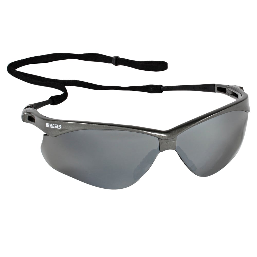 KleenGuard™ Nemesis™ CSA Safety Glasses (20385), Smoke Lenses, Gunmetal Frame, CSA Certified, Unisex for Men and Women (Qty 12) - 20385