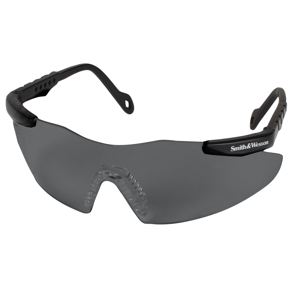 Smith & Wesson® Magnum® 3G Safety Glasses (19823), Smoke Lenses, Black Frame, Unisex for Men and Women (Qty 12) - 19823