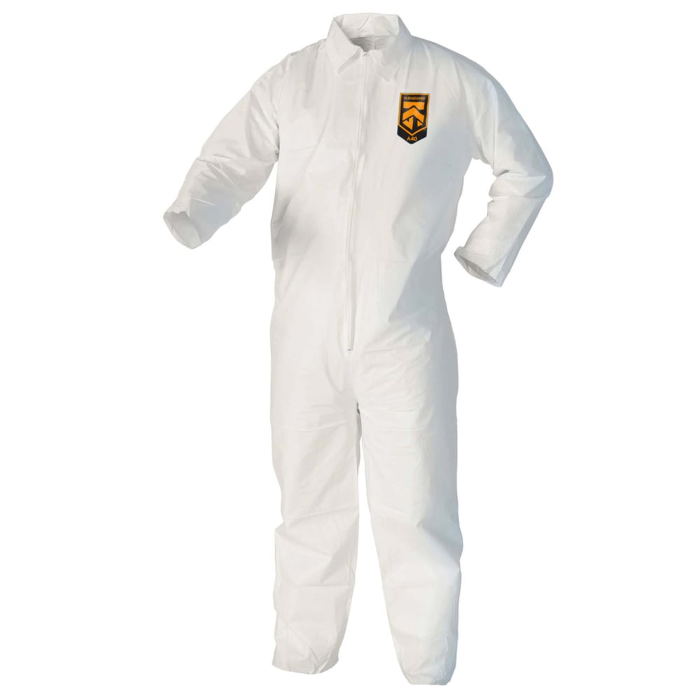 KleenGuard™ A40 Liquid & Particle Protection Coveralls (42571), White, 6XL (Qty 25) - 42571