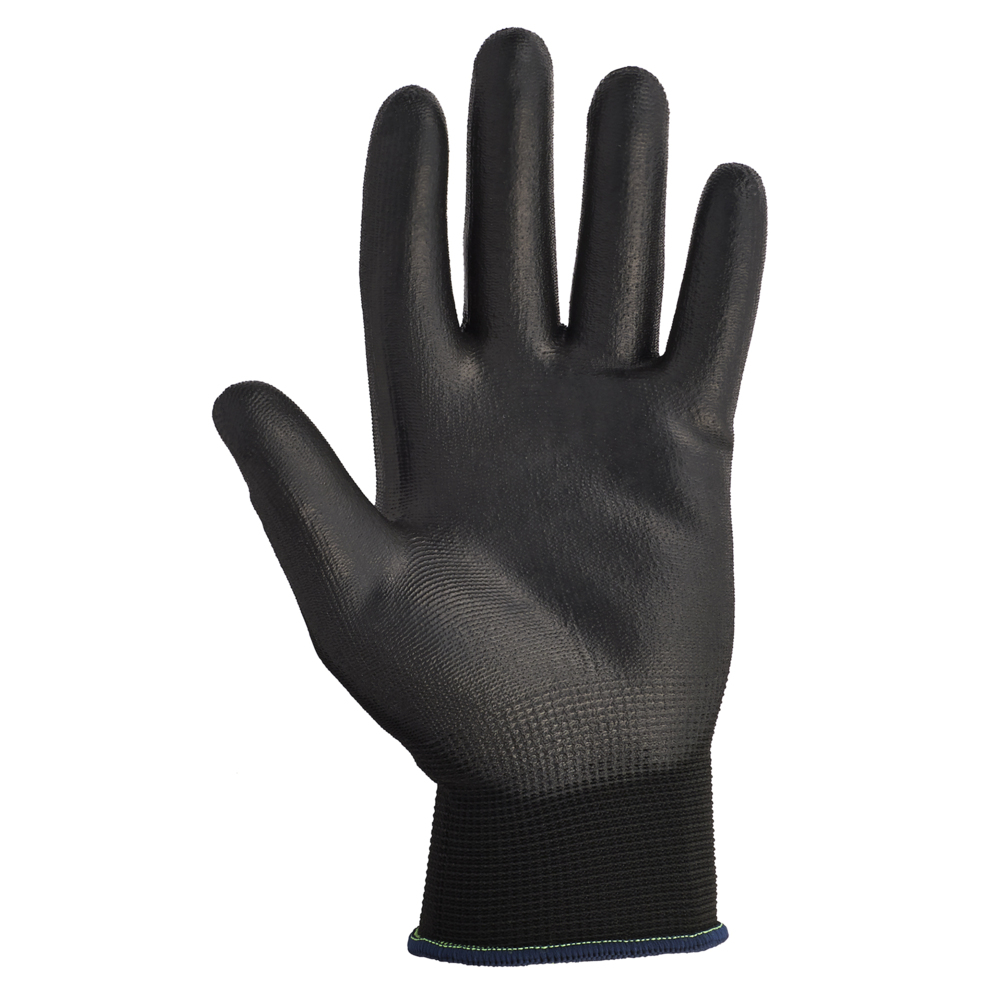 Gants KleenGuard™ G40 enduits de polyuréthanne (13838), fins (mils), gants de conception main droite et main gauche, noirs, M (12 paires/sac, 5 sacs/caisse, 60 paires/caisse) - 13838